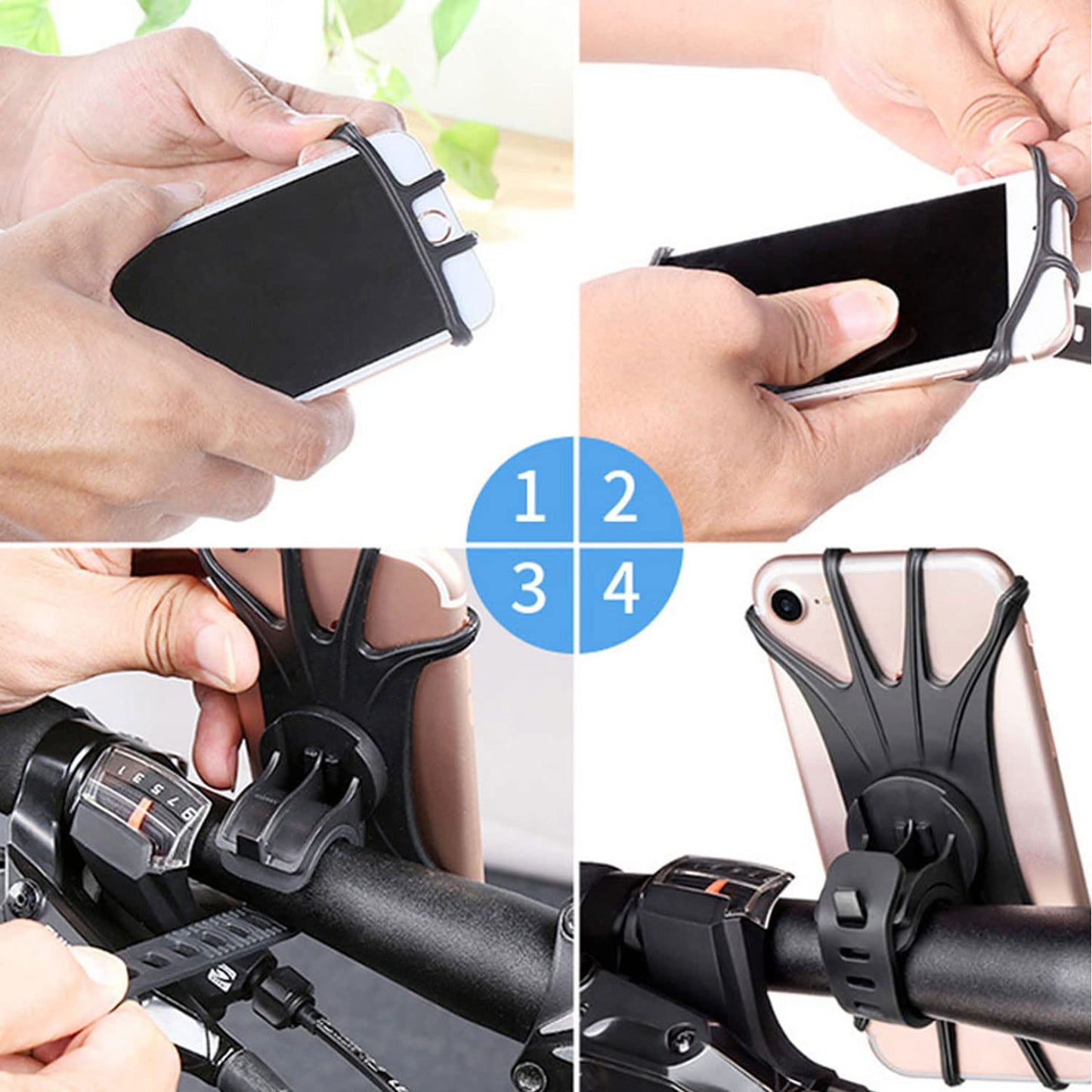 【2Pack】Bicycle Phone Mount Holder