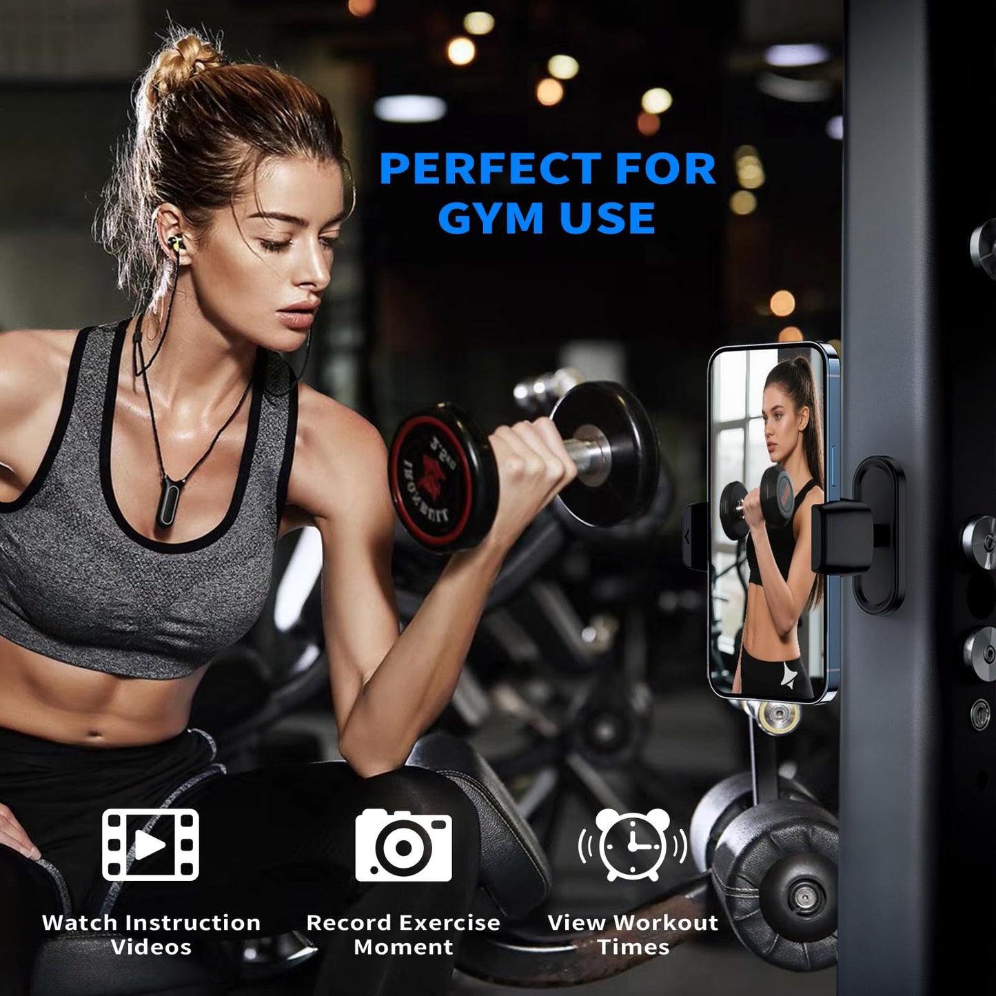 【EasytoUse 】Phone Mount Holder for Gym
