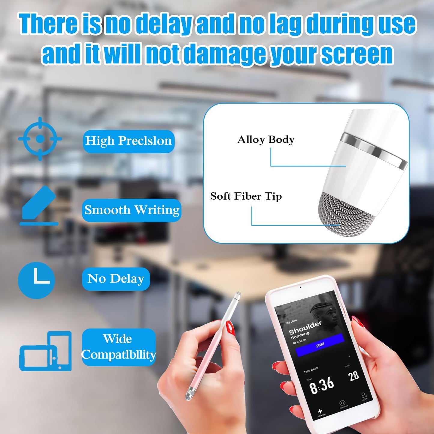 【2Pack】Colorful Stylus Pen for Touchscreen