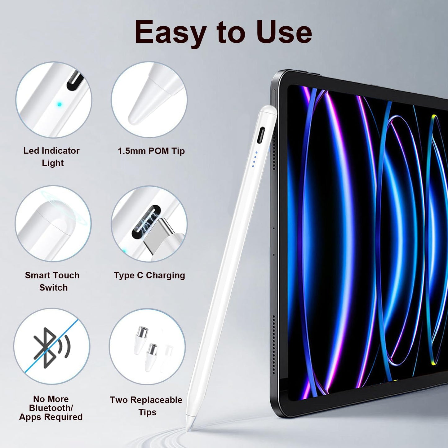 【Long-battery】Black Stylus Pen for Touchscreen