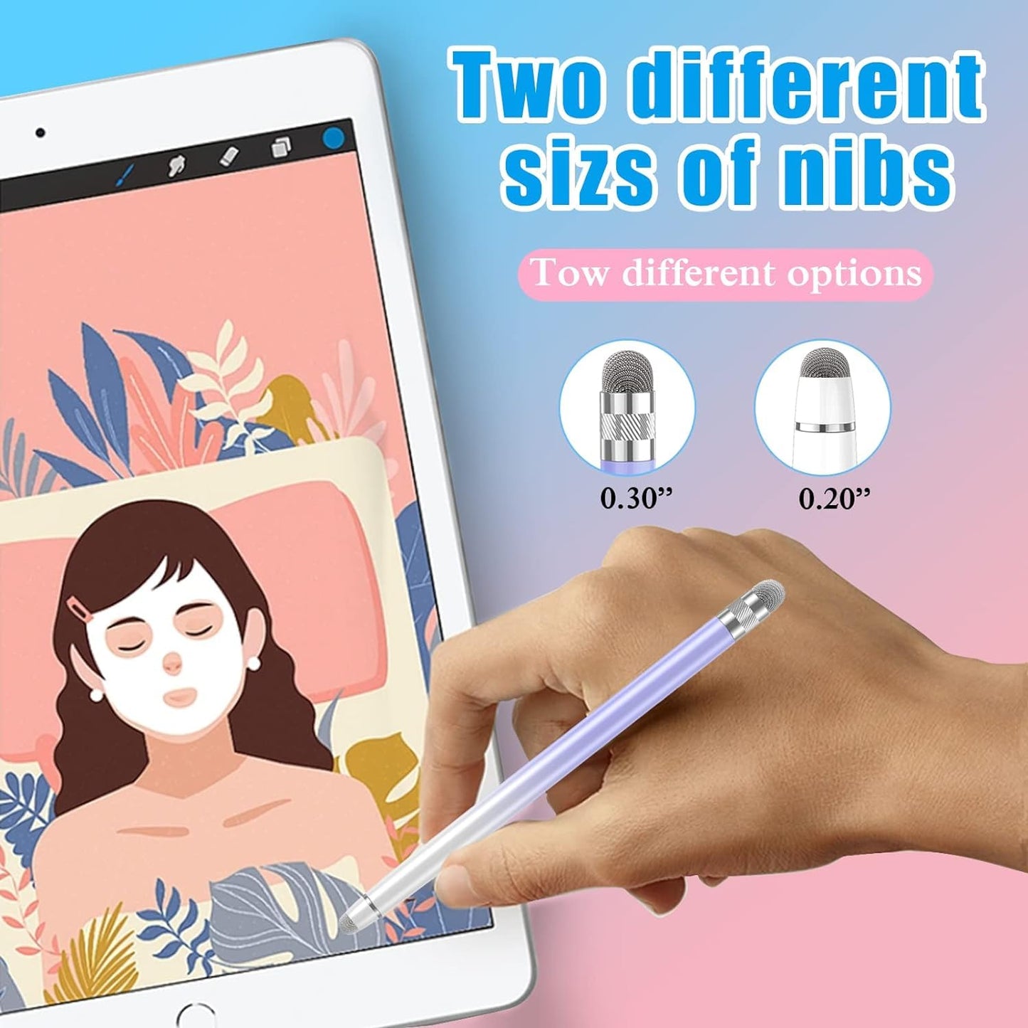【2Pack】Colorful Stylus Pen for Touchscreen