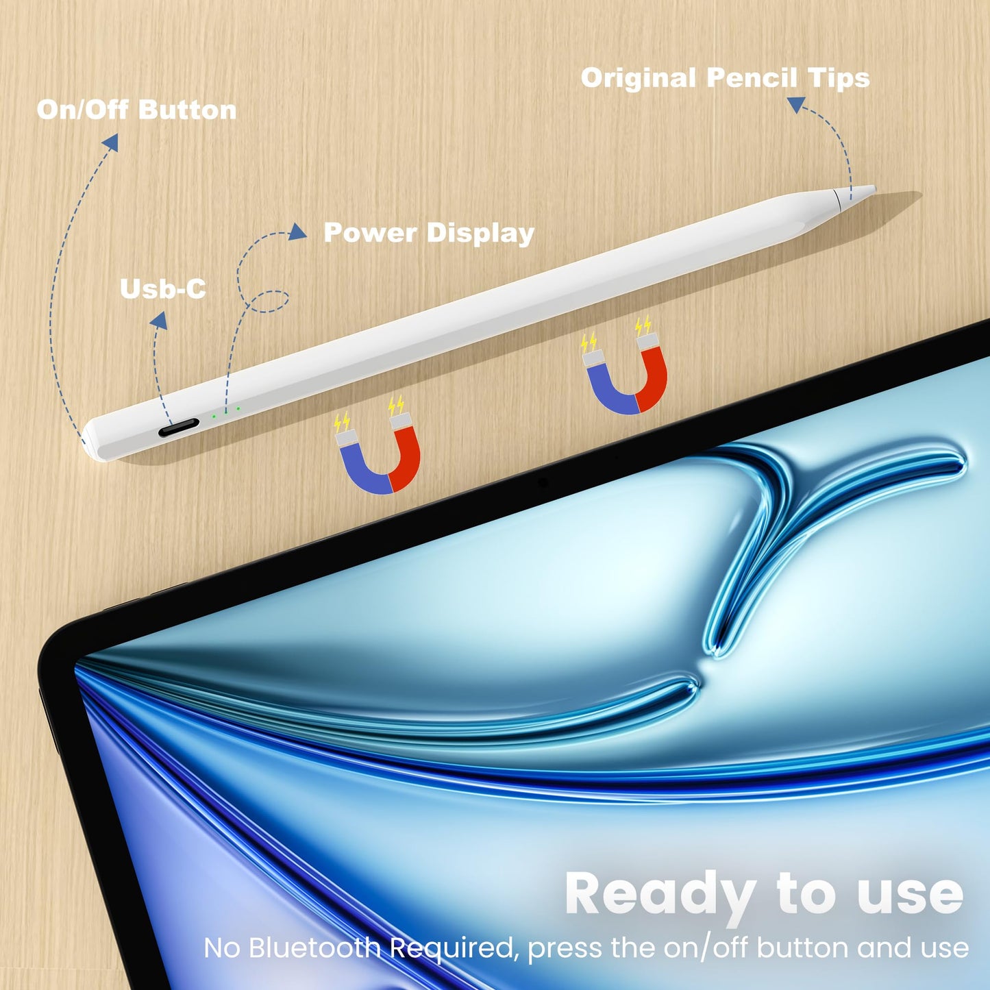 【1+3】Stylus Pen Set for iPad(2018-2026)