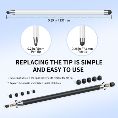 【10Pack】White Stylus Pen for Touchscreen