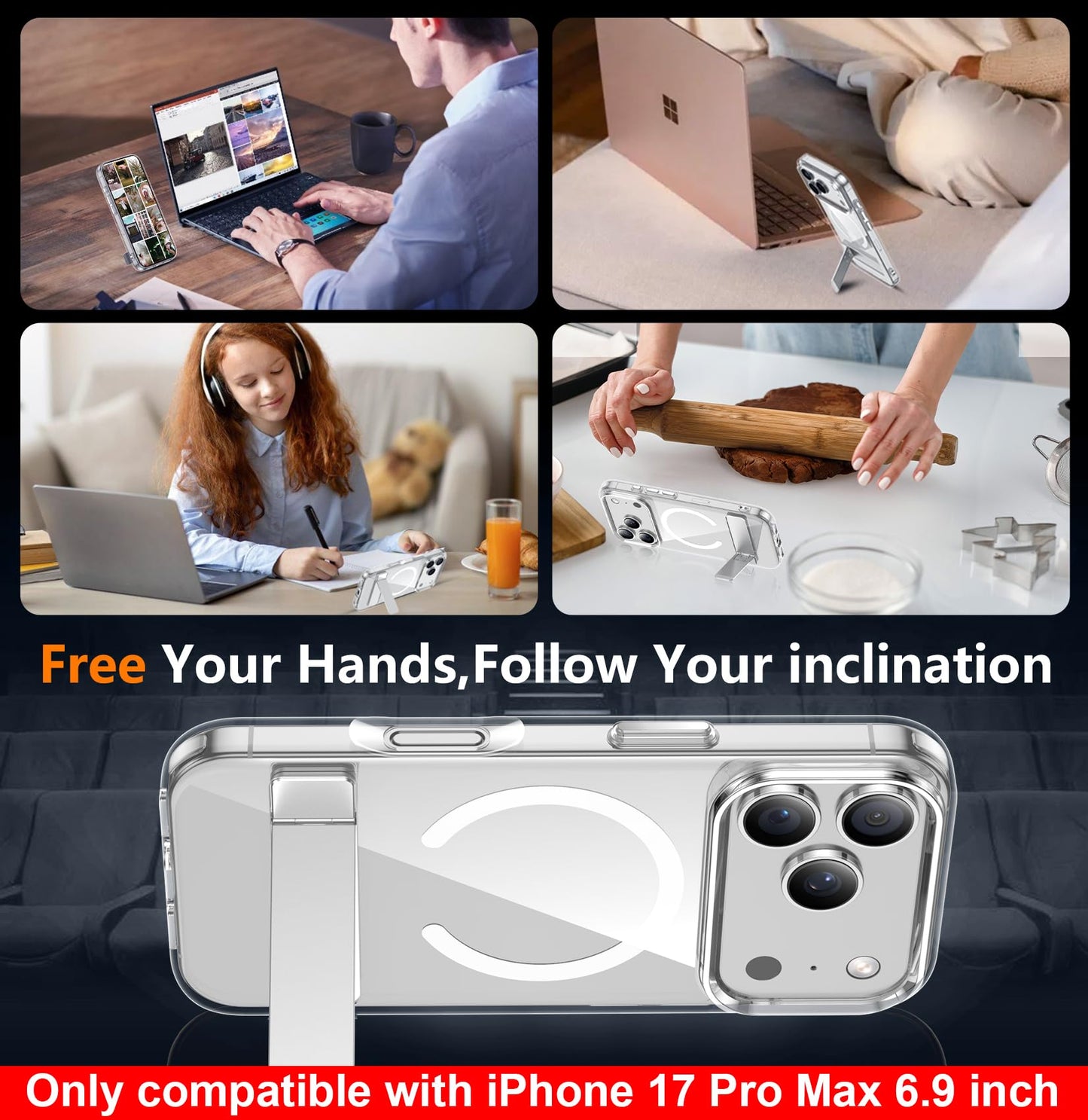 【Stand】Phone Case for iPhone