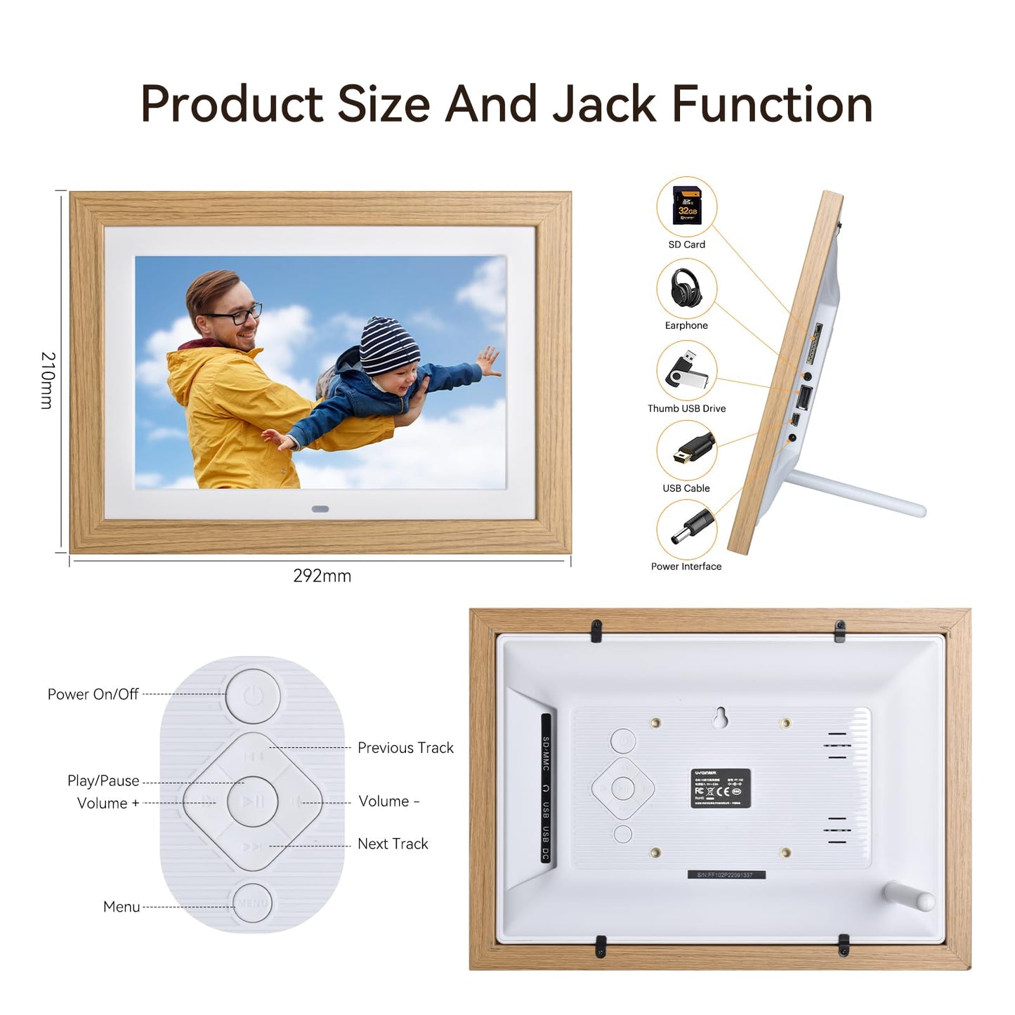 【10.1"】 Digital Picture Frame,NO-WIFI
