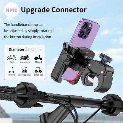 【360° 】Motocycle&Bicycle Phone Mount Holder